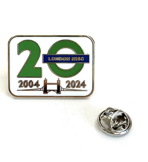 NISC 20th pin badges