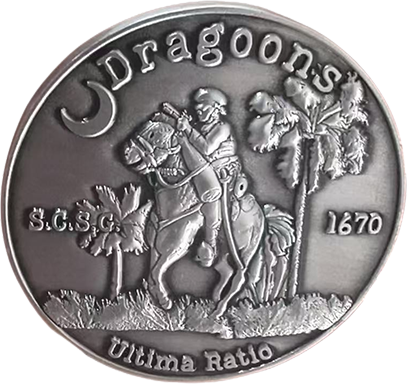 dragoons coin 3D pin badge