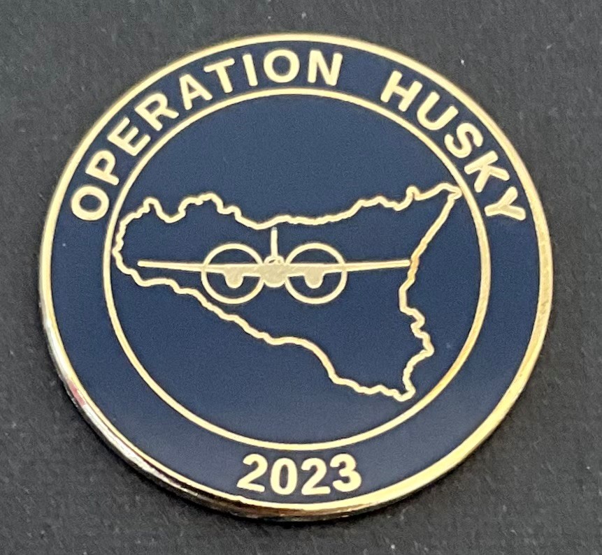 operation husky hard enamel badge