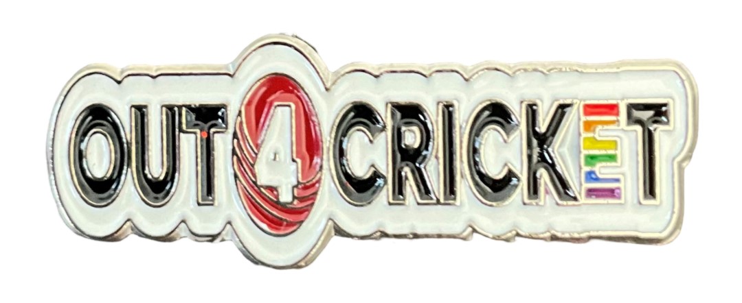 out 4 cricket badge