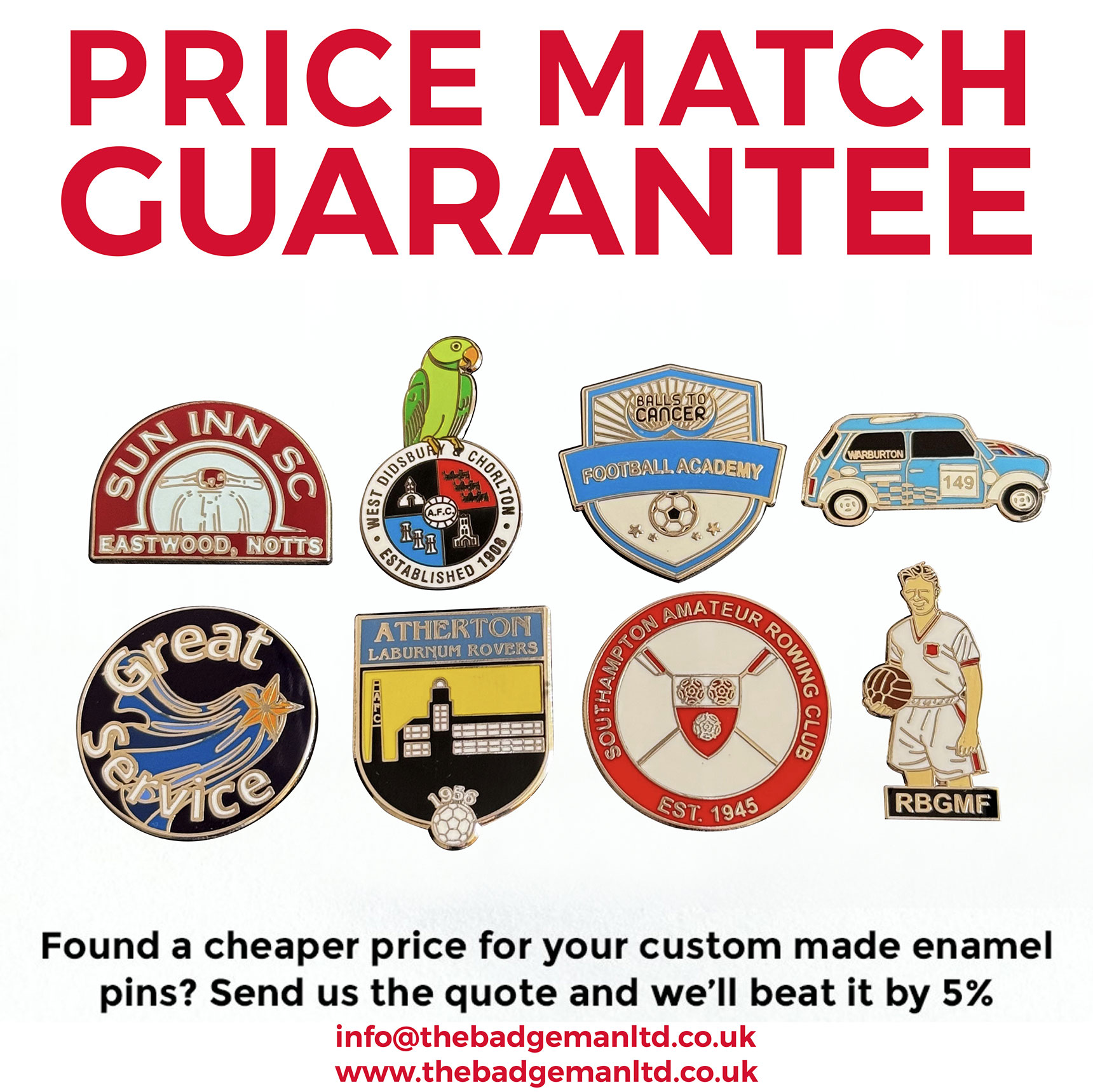 pin badges uk price match guarantee